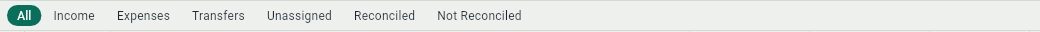 The buttons that keep only some transactions