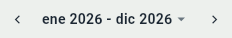 El intervalo de fechas, con sus flechas